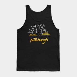 Pittsburgh Sunny Skyline Monoline Tank Top